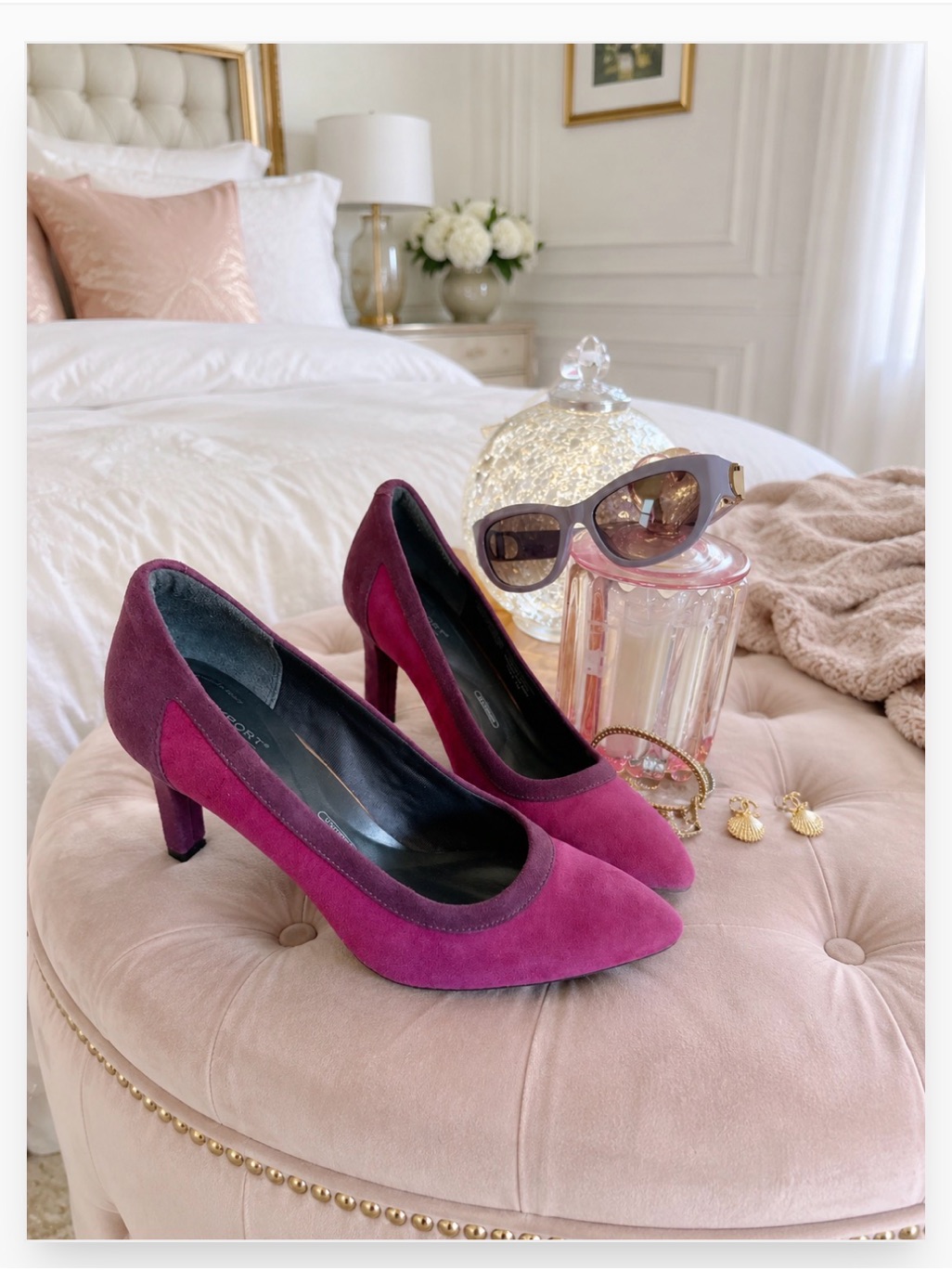 Purple Suede Leather Heels Naturalizer Mk
